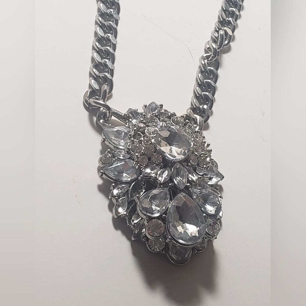 Cluster Diamond Statement Piece Necklace 3 For $20 SALE)